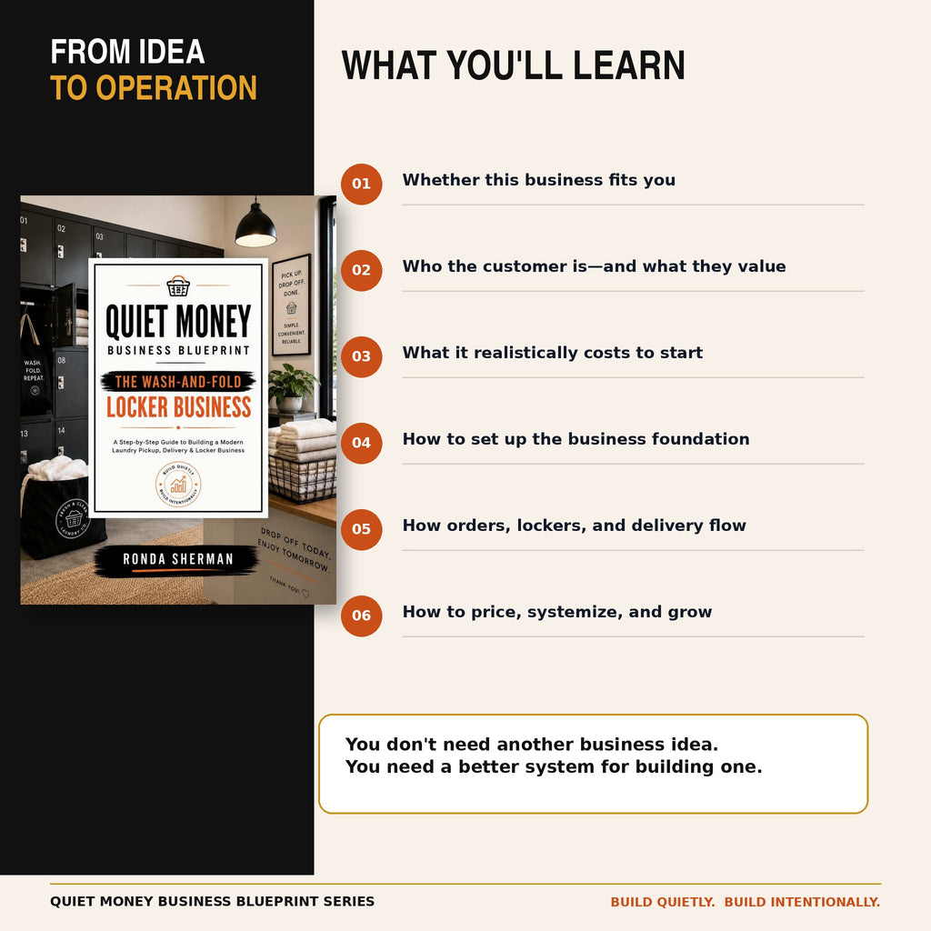 Quiet Money Business Blueprint: Wash-and-Fold Lockers